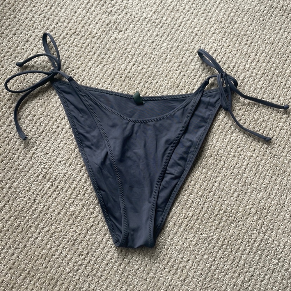 SKIMS Swim Bikini Dipped Tie Bottoms Bottom gunmetal size L